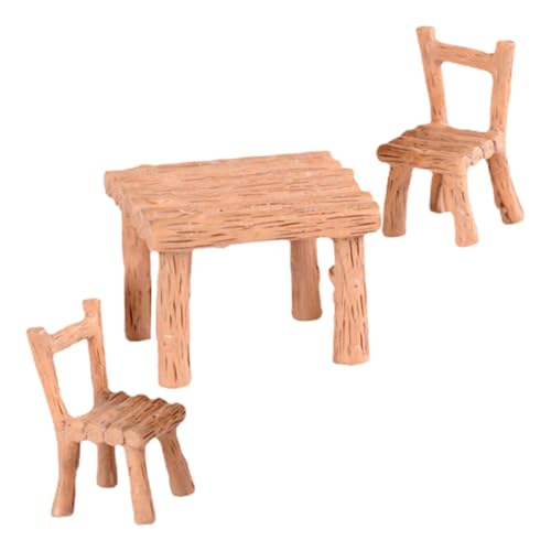 HOOTNEE Puppenstubenmöbel Puppenmöbel Für Puppenhaus Miniatur Puppenhaus Öbel Set Tisch Und Stuhl Modelle Aus Resin Für Puppenhäuser Dekorative Miniaturmöbel Für Kreatives Und Einrichten von HOOTNEE