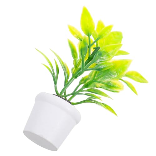HOOTNEE Künstliche Pflanzen Klein Miniature Potted Plant Für Puppenhaus Deko Künstliche Bonsai Pflanze Im Topf Realistische Miniaturpflanze Für Dollhouse Und Inneneinrichtung Ideal Für Wohnzimmer von HOOTNEE