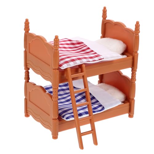 HOOTNEE Miniaturisiertes Puppen Bunk Bett für Puppenhaus Zweilagiges Design Dekoration für Schlafzimmer Szenen Detailgetreu und Ansprechend Tolles Zubehör für Puppenhaus HOOTNEE Miniaturisiertes Puppen Bunk Bett für Puppenhaus Zweilagiges Design Dekoration für Schlafzimmer Szenen Detailgetreu und Ansprechend Tolles Zubehör für Puppenhaus von HOOTNEE