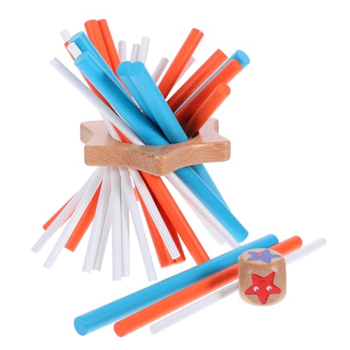 HOOTNEE Montessori Holzstäbchen Spiel Pädagogisches Balancespiel aus Natürlichem Holz Fördert Koordination Geduld und Kognitive Entwicklung für Erwachsene für Familie Reisen und Partys von HOOTNEE