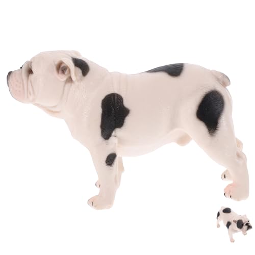 HOOTNEE Realistische Bulldoggen-Ornamente Modell Hundeornament für Jungen und Mädchen PVC-Simulationsfigur für Zuhause Büro Auto- von HOOTNEE
