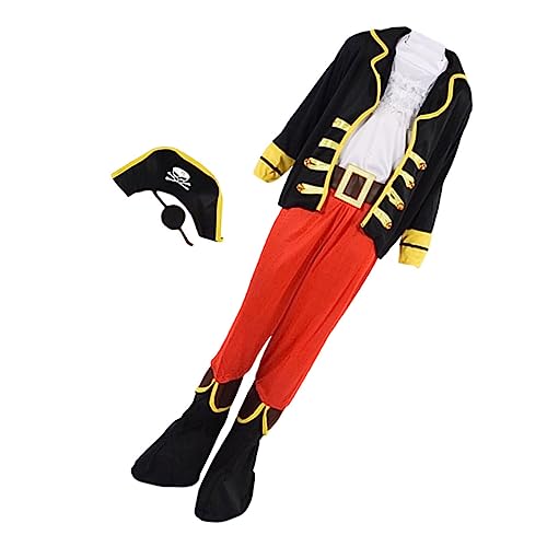 HOOTNEE Piratenhut Pirat Kinder Piratenkostü Für Halloween Verkleidung Cosplay Outfit Für Jungen Und Ädchen Größe l 125cm 135cm Kreatives Kostümzubehör Für Piratenpartys Und Auftritte HOOTNEE Piratenhut Pirat Kinder Piratenkostü Für Halloween Verkleidung Cosplay Outfit Für Jungen Und Ädchen Größe l 125cm 135cm Kreatives Kostümzubehör Für Piratenpartys Und Auftritte von HOOTNEE