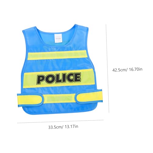 HOOTNEE Polizeiweste aus Stoff Bequem und Sicher Kostüm für Jungen und Mädchen Geeignet für Rollenspiele und Cosplay Fördert Fantasie und Selbstvertrauen bei Kindern für Fasching und HOOTNEE Polizeiweste aus Stoff Bequem und Sicher Kostüm für Jungen und Mädchen Geeignet für Rollenspiele und Cosplay Fördert Fantasie und Selbstvertrauen bei Kindern für Fasching und von HOOTNEE