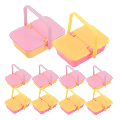 HOOTNEE Puppen Einkaufskorb, Miniatur Requisiten, Einkaufskorb, Spielzeugkörbe, Puppenhaus Miniaturartikel, Einkaufskorb, Spielzeug, Kinder Einkaufskorb, Spielzeug Picknickkorb, von HOOTNEE