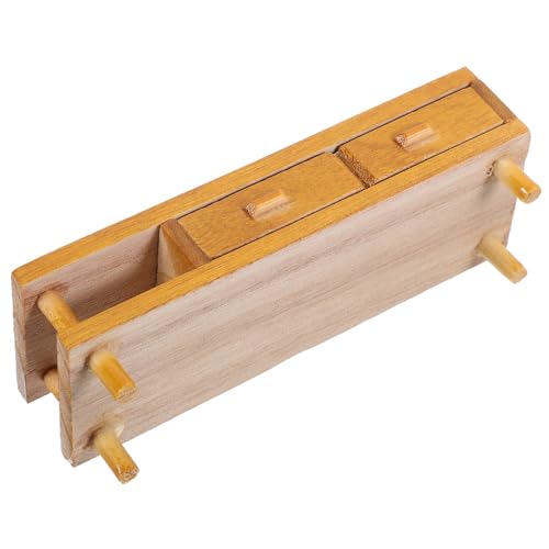 HOOTNEE Miniaturmöbel Puppenhaus Fernseher Holz Dekoration Mini Möbel Modell Zubehör Winziges Ornament Szenenlayout von HOOTNEE