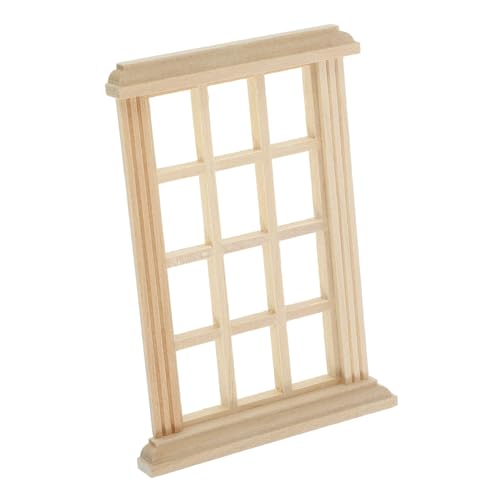 HOOTNEE Puppenhausmodell Mini Hauszubehör Mini Zubehör Miniatur Puppenhausmöbel Fenster Mini Requisite Kleines Hausdekor Mini Hausmöbel Puppenhausdekorationen Fenstermodell von HOOTNEE
