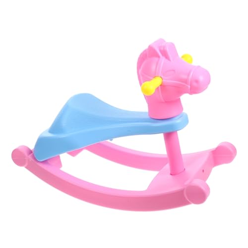 HOOTNEE Puppenhausmöbel Und Zubehör Puppenhauszubehör Schaukelpferd Für Puppenhausdekoration Mini Schaukelpferd Modellsimulation Mini Schaukelpferd Mini Möbelornament von HOOTNEE
