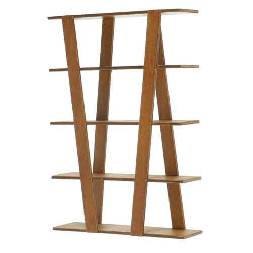 HOOTNEE Puppenhausregal, Miniatur Hausmöbel, Dekoratives Puppenhaus Bücherregal, Heimdekoration, Mini Bücherregal, Miniatur Aufbewahrung, Mini Schmuck, Holz, Winzige Möbel, Miniatur von HOOTNEE