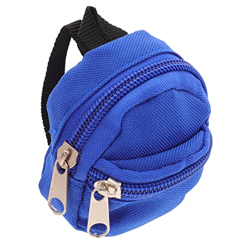 HOOTNEE Puppenrucksack Plüsch Klein Unser Rucksack Puppe Mini Miniatur Rucksäcke Puppenrucksack Bjd Puppe Rucksack Requisiten Für Die Puppenfotografie Kleine Schultasche Polyester Blue von HOOTNEE