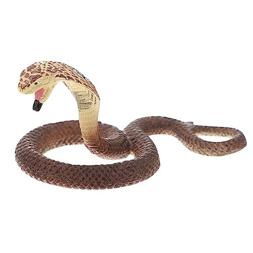 HOOTNEE Realistische Cobra Modell aus Langlebigem Gummi Lebensechte Tierfigur für Pädagogisches Schlangenspielzeug Halloween Dekoration Kreativität und Lernen von HOOTNEE
