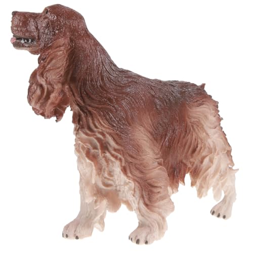HOOTNEE Realistische Kunststoff Hundefigur Cocker Spaniel Simulation Tiermodell Dekorativ Lernspielzeug Langlebig Detailgetreu für Kinderzimmer und Wohnraum von HOOTNEE