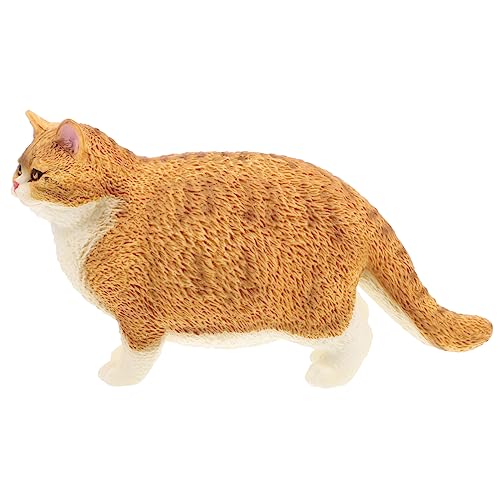 HOOTNEE Realistische Kurze Katzenfigur aus Robustem Kunststoff Lebensechtes Design Langlebige Tierdekoration für Detailreiche Künstliche Katzenornament Leicht und Sicher für Zuhause und von HOOTNEE