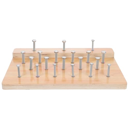 HOOTNEE Rehabilitationstrainingsbrett Fingerrehabilitationsgeräte Hand Auge Koordination Pegboard Rehabilitationstrainingsgerät Fingertraining Pegboard Fingertrainer Holz von HOOTNEE