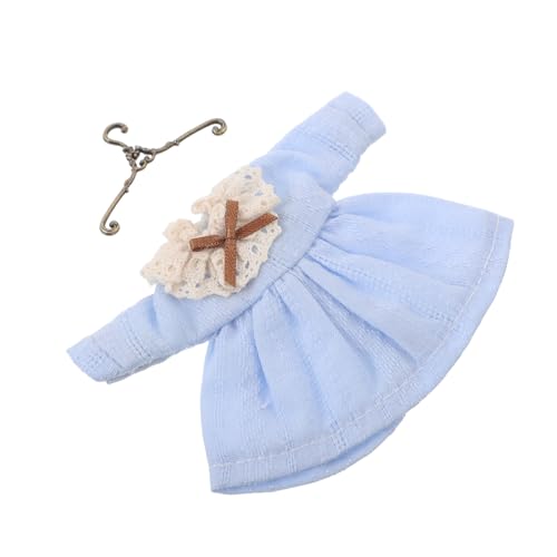 HOOTNEE Retro -Puppenrock Puppenteile Prinzessin Puppenkleidung Hochzeitsgeschenkpuppen Puppengarderobe Puppenhochzeitskleid Vintage -Kleid für Puppe Hochzeitspuppen Stoff Himmelblau von HOOTNEE