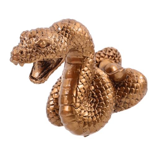 HOOTNEE Chinesische Resin Schlangenfigur Für Reichtum Und Glück Dekorative Statue Für Chinesische Neujahr Realistische Snake Deko Für Zuhause Und Büro Feng Shui Ornament HOOTNEE Chinesische Resin Schlangenfigur Für Reichtum Und Glück Dekorative Statue Für Chinesische Neujahr Realistische Snake Deko Für Zuhause Und Büro Feng Shui Ornament von HOOTNEE