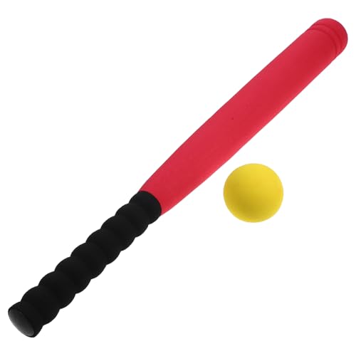HOOTNEE Sicherer Baseballschläger Set für Jahre Roter mit Zufälligem Ball Baseballspielzeug für Jungen und Indoor Outdoor Spaß von HOOTNEE