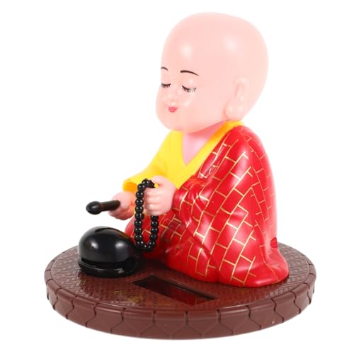 HOOTNEE Solarbetriebene Wackelkopf Buddha-Figur Lustiges Auto-Dashboard- Für Büro Und Zuhause Buddha Statue Für Glück Und Schüttelndes Spielzeug Für Unterhaltsame von HOOTNEE