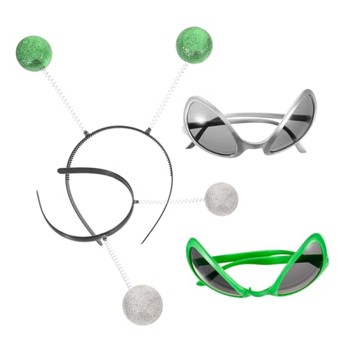 HOOTNEE Stirnband und Sonnenbrille für Außerirdische Lustige Accessoires für Partys Festivals und Cosplay Sicher und Langlebig Kreative Schaffen HOOTNEE Stirnband und Sonnenbrille für Außerirdische Lustige Accessoires für Partys Festivals und Cosplay Sicher und Langlebig Kreative Schaffen von HOOTNEE