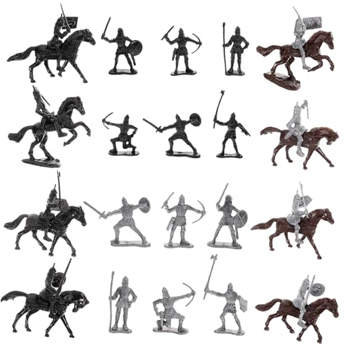 HOOTNEE Teiliges Miniatur Ritter und Soldaten aus Wetterfestem Kunststoff Mittelalterliche Pferdefiguren für Sandtisch Rollenspiele und Persönliche Sammlung Langlebige Mini Dekoration HOOTNEE Teiliges Miniatur Ritter und Soldaten aus Wetterfestem Kunststoff Mittelalterliche Pferdefiguren für Sandtisch Rollenspiele und Persönliche Sammlung Langlebige Mini Dekoration von HOOTNEE