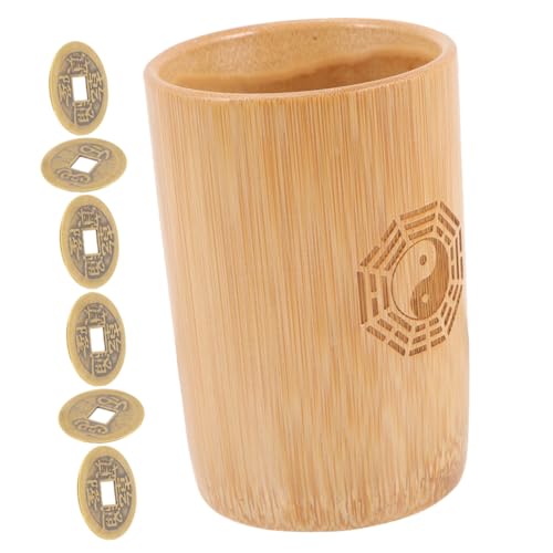 HOOTNEE Traditionelles Chinesisches Divinationsspiel mit Bambusbehälter und Kupfermünzen Vintage Feng Shui Glücksbringer für Wahrsagung Chinesisches Neujahr Familien und Tempeldekoration HOOTNEE Traditionelles Chinesisches Divinationsspiel mit Bambusbehälter und Kupfermünzen Vintage Feng Shui Glücksbringer für Wahrsagung Chinesisches Neujahr Familien und Tempeldekoration von HOOTNEE