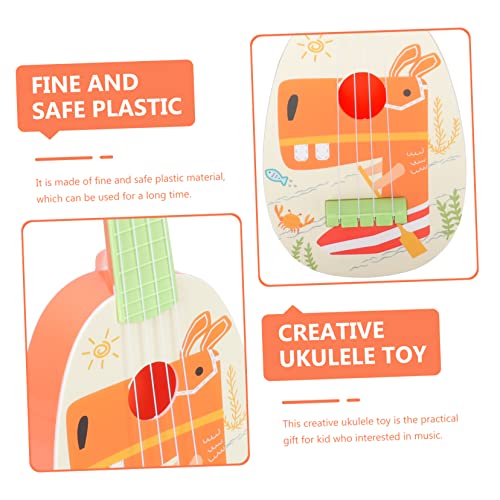 HOOTNEE Ukulele aus Robustem Kunststoff Mini Gitarre für Anfänger Pädagogisches Musikspielzeug für Jungen und Mädchen für Geburtstage und Feiertage von HOOTNEE