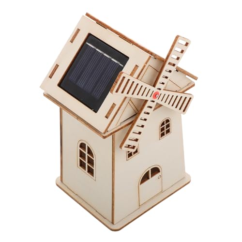 HOOTNEE Windmühlen-Ornamente aus Holz Modell eines Windmühlenhauses aus Holz Windmühlen-Wissenschaftsset DIY Solar-Windmühlenhaus Solarmontagespielzeug solare Windmühle hölzern HOOTNEE Windmühlen-Ornamente aus Holz Modell eines Windmühlenhauses aus Holz Windmühlen-Wissenschaftsset DIY Solar-Windmühlenhaus Solarmontagespielzeug solare Windmühle hölzern von HOOTNEE