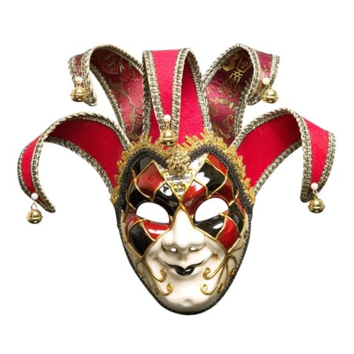 HOOTNEE karnevalskostüm maske Narren Maskerade Maske weihnachtskostüm maske masquerade faschingsmasken ausgefallene Ballmaske Venezianische Vollgesichtsmaske Abschlussball bilden Kleidung von HOOTNEE