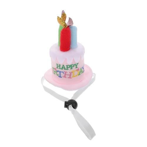 HOOTNEE Unisex-party-geburtstagshut Plüsch „happy Birthday“-kuchen Kopfbedeckung Für Erwachsene Jungen Und Mädchen Foto-requisite Stoffkerzen Bestickt Mit „happy Birthday“ 1 Stück von HOOTNEE