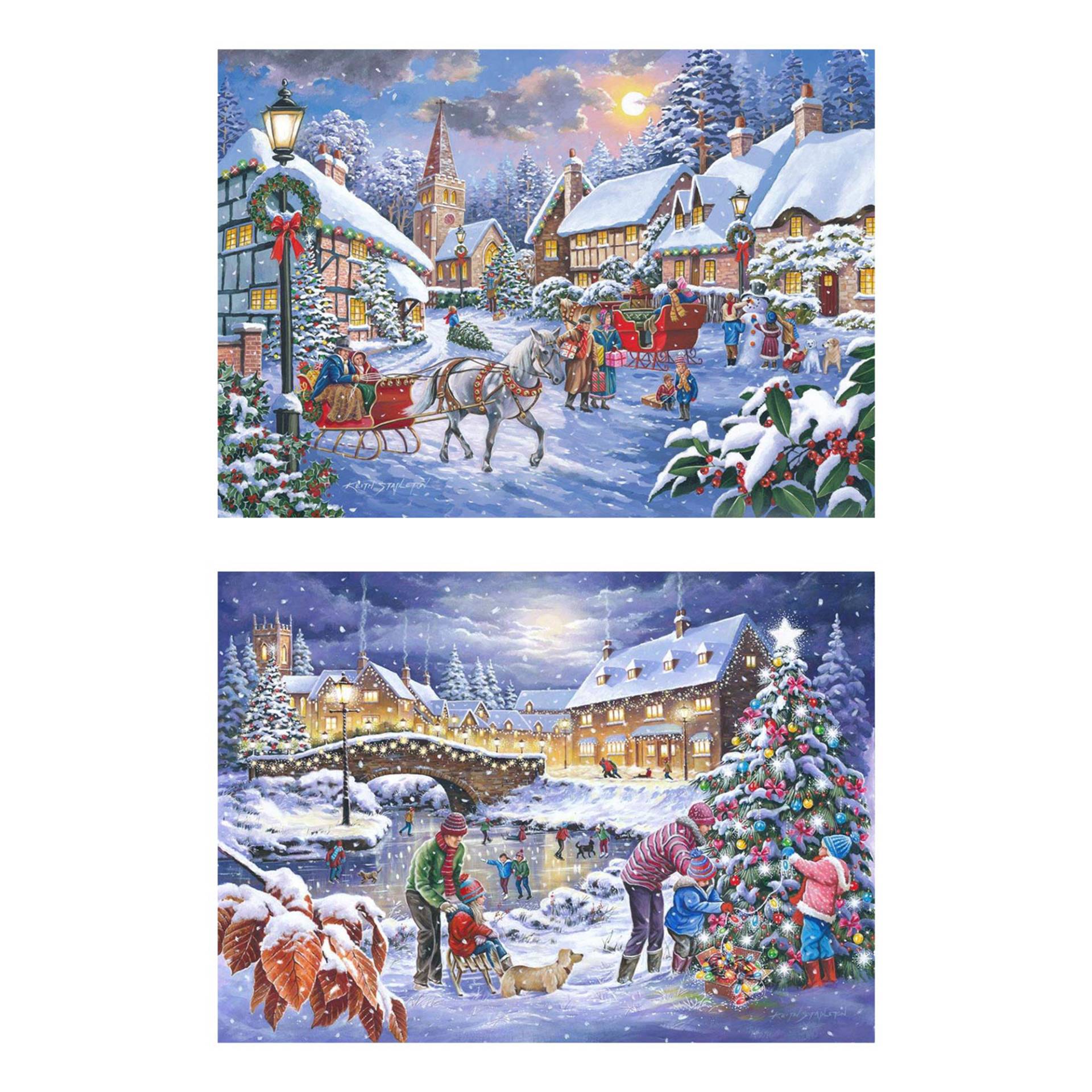 HOP - House of Puzzles 2 Puzzles - XXL Teile - Christmas Is Coming 500 Teile Puzzle House-of-Puzzles-HP0720 von HOP - House of Puzzles