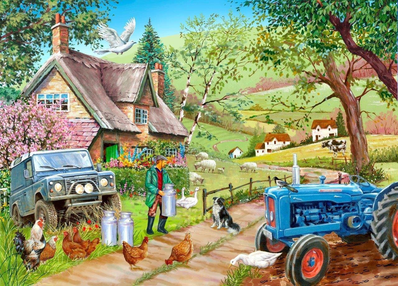 HOP - House of Puzzles Frisch vom Baurnhof 500 Teile Puzzle House-Of-Puzzles-HP0382 von HOP - House of Puzzles