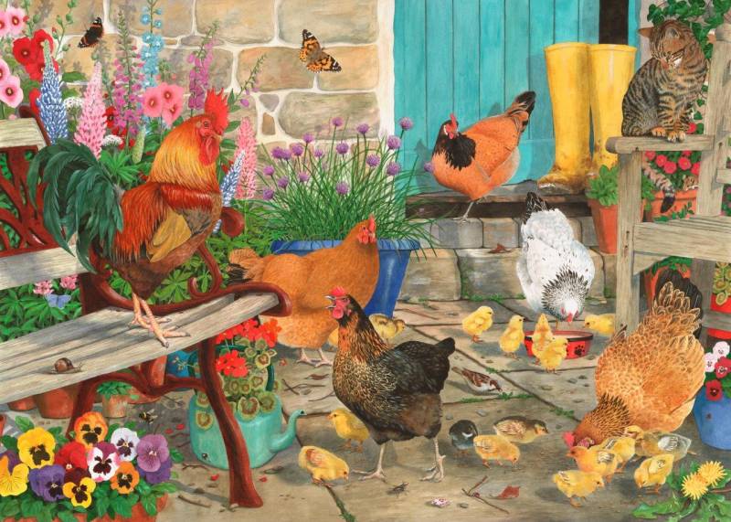 HOP - House of Puzzles Henne Pickte 1000 Teile Puzzle House-Of-Puzzles-HP0588 von HOP - House of Puzzles