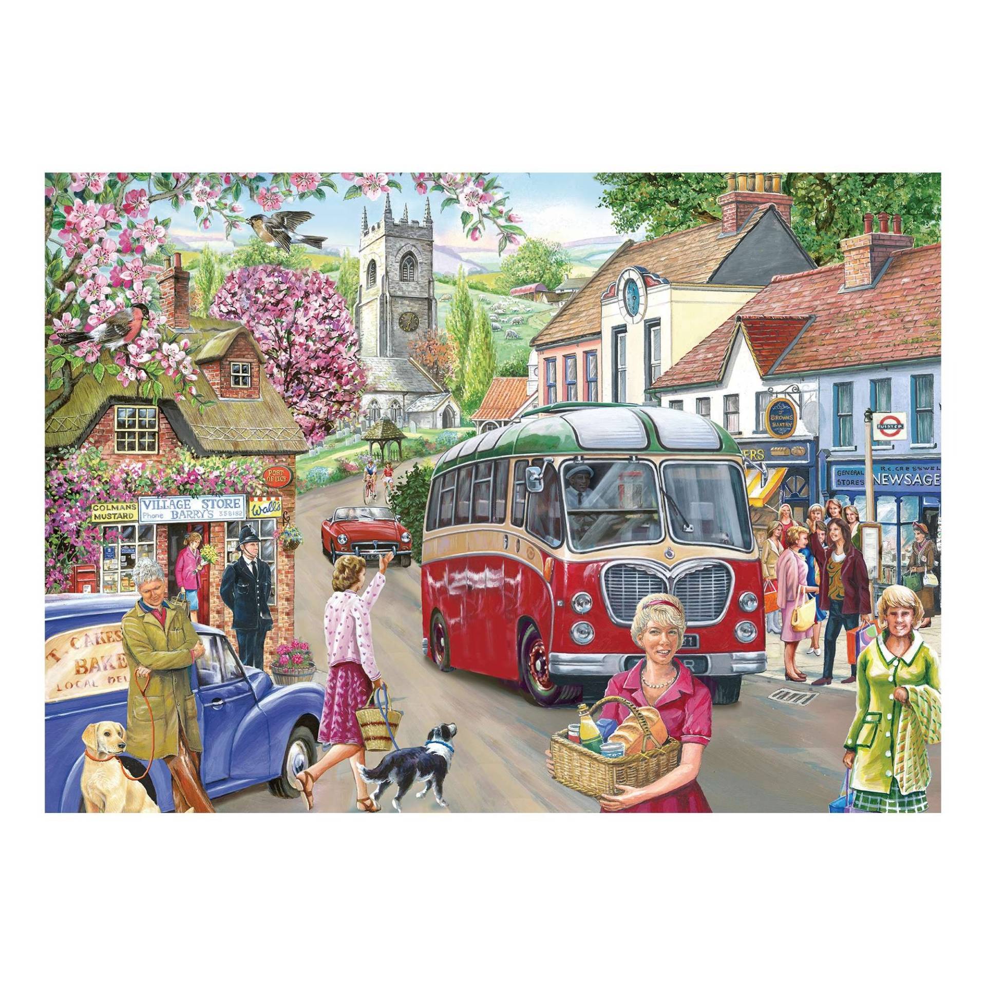 HOP - House of Puzzles Here Comes the Bus 500 Teile Puzzle House-Of-Puzzles-HP0819 von HOP - House of Puzzles