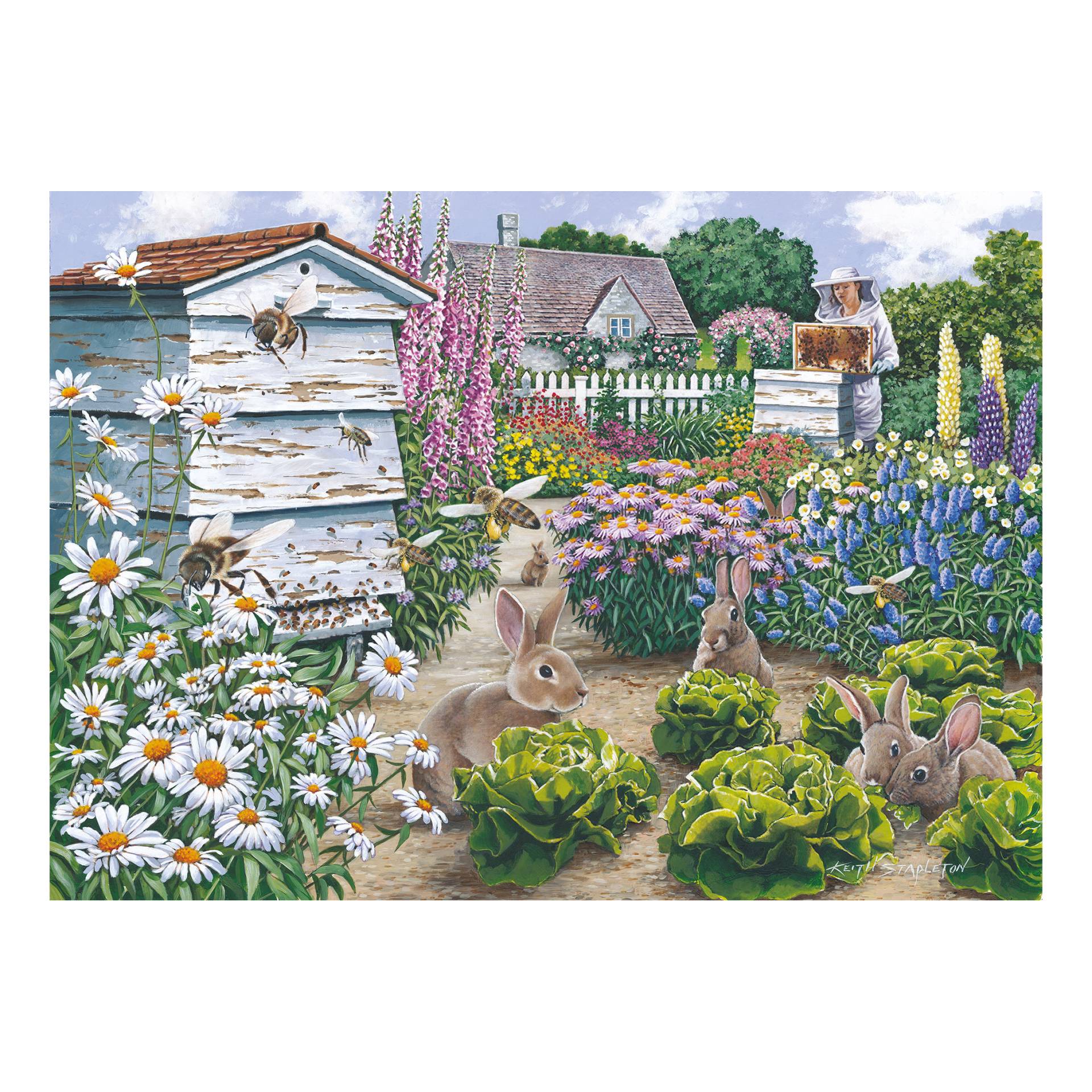 HOP - House of Puzzles Honigsüße Häschen 500 Teile Puzzle House-Of-Puzzles-HP0753 von HOP - House of Puzzles