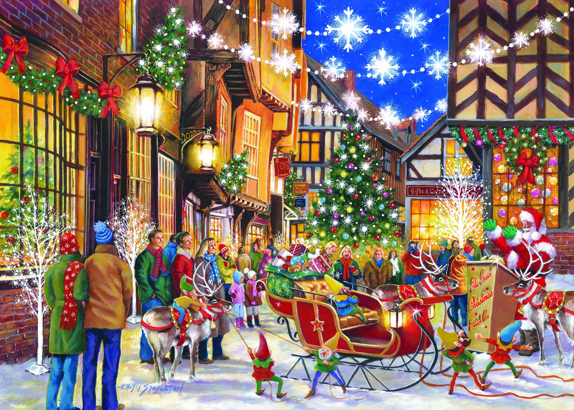 HOP - House of Puzzles No.20 - Santa Switch On 500 Teile Puzzle House-of-Puzzles-HP0716 von HOP - House of Puzzles