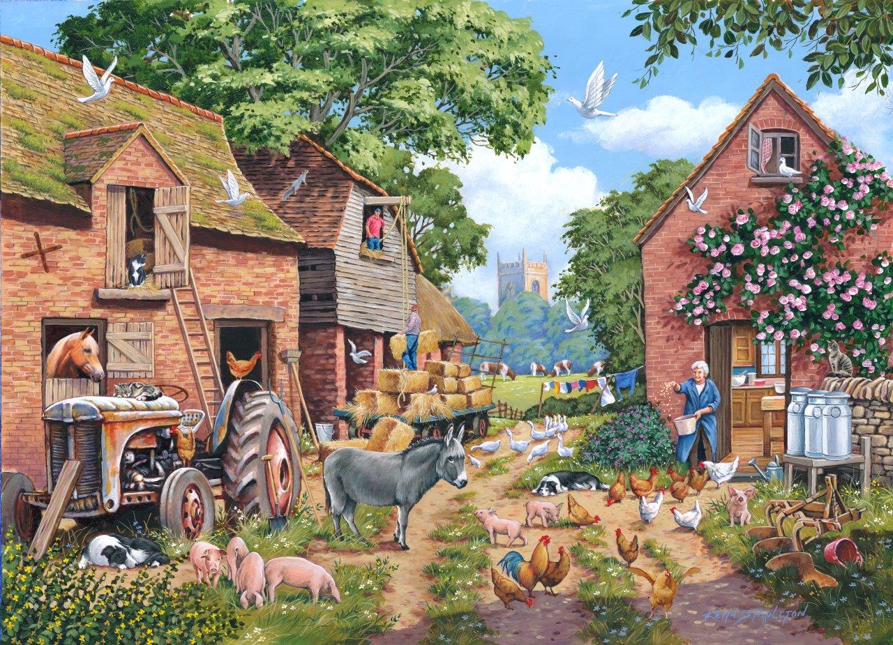 HOP - House of Puzzles Nr.24 - Bauernhof im Fokus 1000 Teile Puzzle House-Of-Puzzles-HP0627 von HOP - House of Puzzles