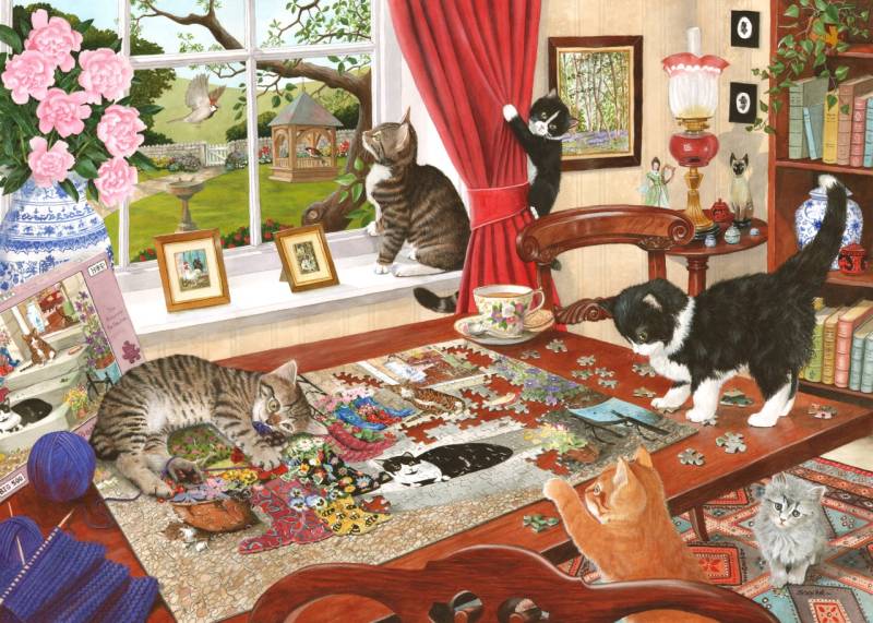 HOP - House of Puzzles Puzzelnde Pfoten 1000 Teile Puzzle House-Of-Puzzles-HP0511 von HOP - House of Puzzles
