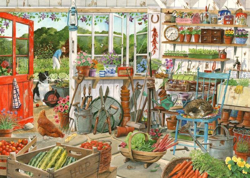 HOP - House of Puzzles Gartenhäuschen 1000 Teile Puzzle House-Of-Puzzles-HP0336 von HOP - House of Puzzles