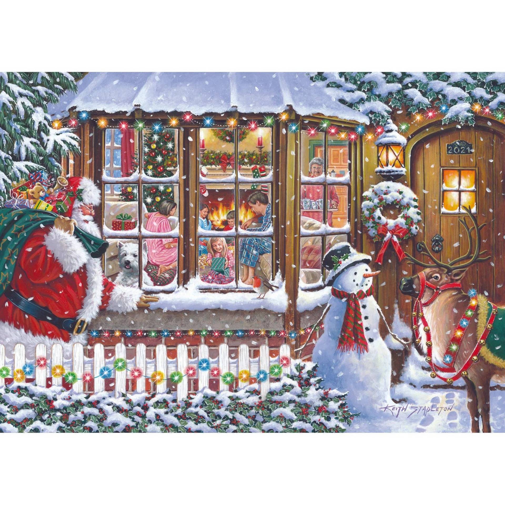 HOP - House of Puzzles XXL Teile - No.16 - With Love From Santa 500 Teile Puzzle House-of-Puzzles-HP0764 von HOP - House of Puzzles