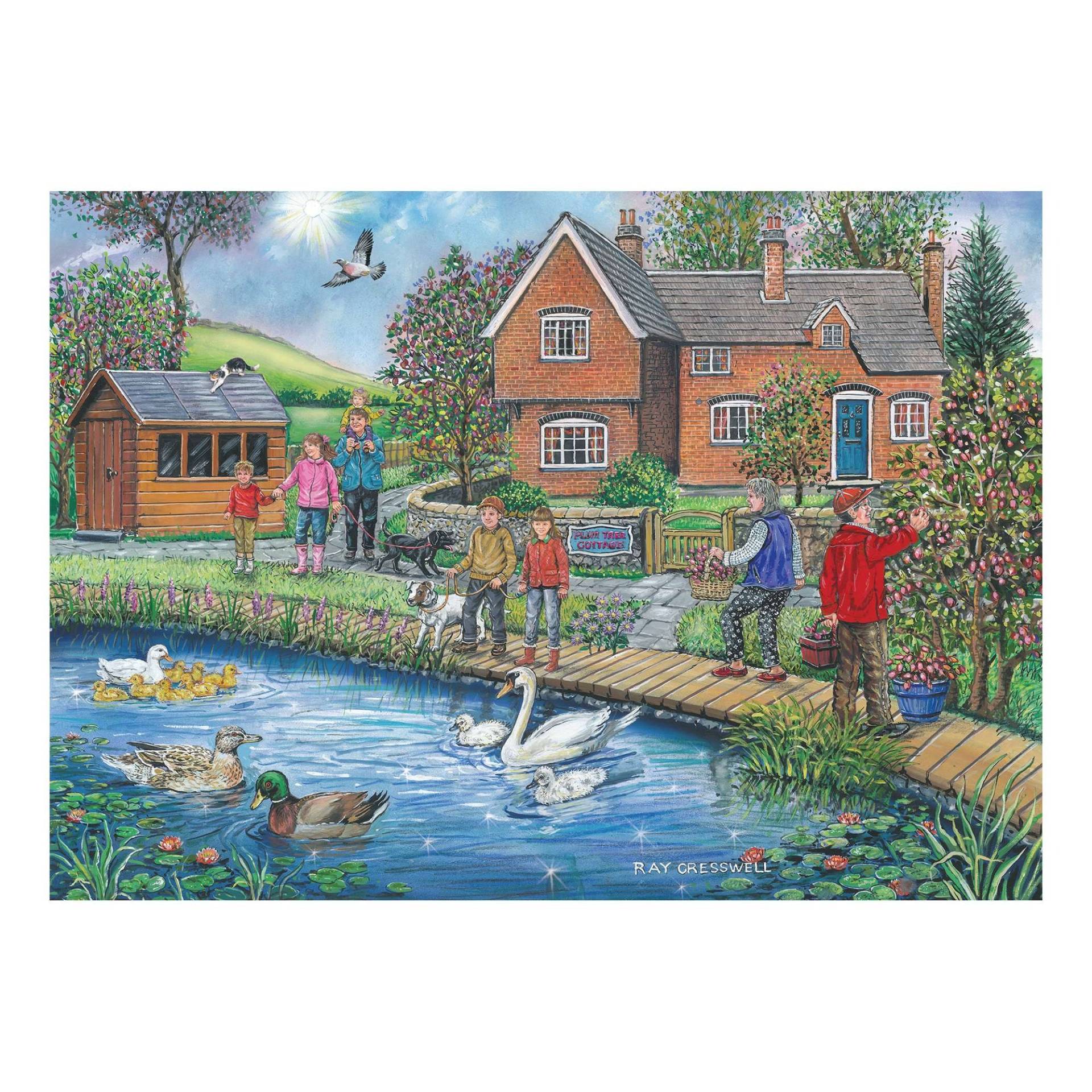 HOP - House of Puzzles XXL Teile - Pflaumen-Cottage 250 Teile Puzzle House-Of-Puzzles-HP0831 von HOP - House of Puzzles