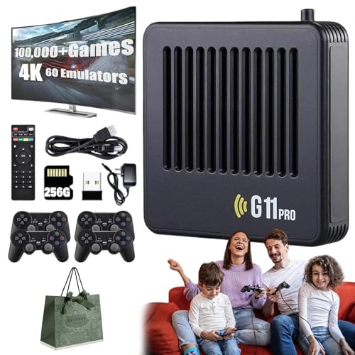 Retrowave-Retrowave G11 Pro, Retro Wave G11 Pro 100000 Spiele, 4k HD Retro Game Console, Plug & Play Video Games with 2 Wireless Dual Controllers (256G,4 Controllers) von HOPASRISEE