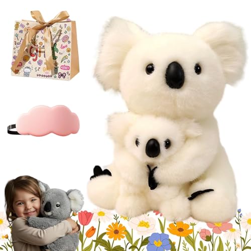 The Koaly – Emotional Healing on Demand, The Koaly Ai Plush, Weicher Koala Plüschtier Spielzeug, Imitiert Die Natürlichen Bewegungen Eines Echten Koalas, Cozy Snuggles for All Ages (1PC,B-White) von HOPASRISEE