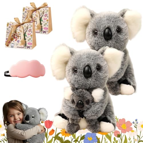 The Koaly – Emotional Healing on Demand, The Koaly Ai Plush, Weicher Koala Plüschtier Spielzeug, Imitiert Die Natürlichen Bewegungen Eines Echten Koalas, Cozy Snuggles for All Ages (2PC,B-Gray) von HOPASRISEE