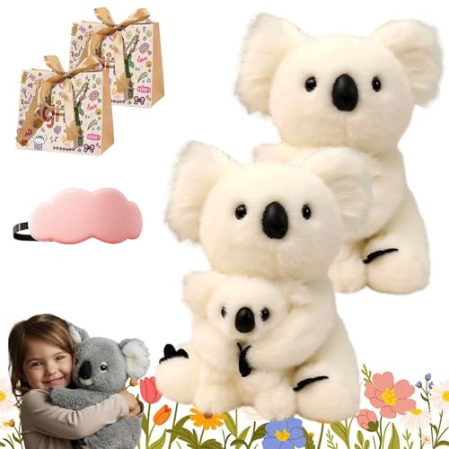 The Koaly – Emotional Healing on Demand, The Koaly Ai Plush, Weicher Koala Plüschtier Spielzeug, Imitiert Die Natürlichen Bewegungen Eines Echten Koalas, Cozy Snuggles for All Ages (2PC,B-White) von HOPASRISEE