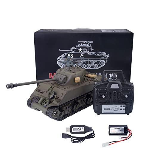 HOPBLOCK 1/16 2.4G US M4A3 Sherman Kampfpanzer Modellbau Militär Panzer, mit Raucheffekten, Panzer Spielzeug Modellbausatz für Erwachsene HOPBLOCK 1/16 2.4G US M4A3 Sherman Kampfpanzer Modellbau Militär Panzer, mit Raucheffekten, Panzer Spielzeug Modellbausatz für Erwachsene von HOPBLOCK