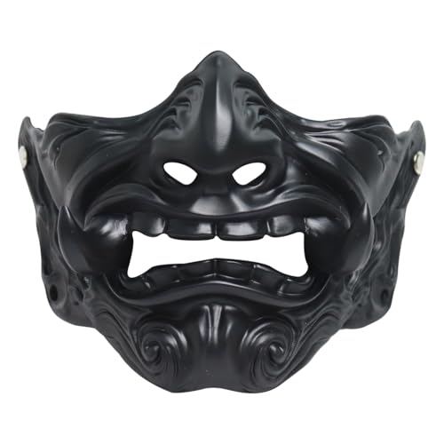 HOPBLOCK Halloween Maske, Punk Maske Cosplay für Erwachsene, Hannya Japanisch Halbgesicht Maske Kostüm Maske für Halloween Maske Cosplay Punk Requisiten HOPBLOCK Halloween Maske, Punk Maske Cosplay für Erwachsene, Hannya Japanisch Halbgesicht Maske Kostüm Maske für Halloween Maske Cosplay Punk Requisiten von HOPBLOCK