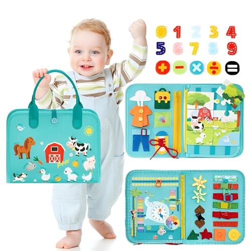 HOPEYHFM Montessori Spielzeug ab 1 2 3 4 Jahr Junge Mädchen,Busy Board Weichem Filz Frühe Bildung,Quiet Book,Activity Board Kleinkinder Lernspielzeug,Motorikspielzeug für Reise Auto Flugzeug (Stil 4) HOPEYHFM Montessori Spielzeug ab 1 2 3 4 Jahr Junge Mädchen,Busy Board Weichem Filz Frühe Bildung,Quiet Book,Activity Board Kleinkinder Lernspielzeug,Motorikspielzeug für Reise Auto Flugzeug (Stil 4) von HOPEYHFM