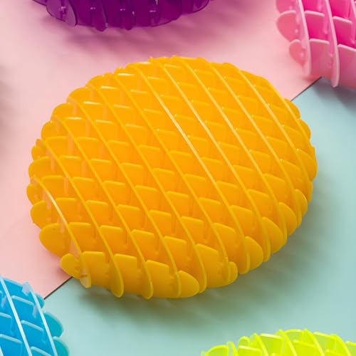 Hopeyhfm 2 Stück Fidget Wurm Spielzeug, Dekompressions-Elastiknetz, Formwandelnder Anti Stress Spielzeug, Einziehbare Netzspielzeuge, Lustige Sensorische Spielzeuge für Erwachsene Kinder (S,Orange) von HOPEYHFM