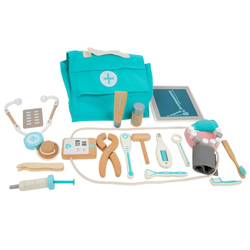 Hopeyhfm Arztkoffer Kinder Spielset aus Holz, Rollenspiel für Mädchen & Jungen, mit Stethoskop, Blutdruckmessgerät und mehr, Pädagogisches, Geeignet für Kinder ab 3 Jahren Hopeyhfm Arztkoffer Kinder Spielset aus Holz, Rollenspiel für Mädchen & Jungen, mit Stethoskop, Blutdruckmessgerät und mehr, Pädagogisches, Geeignet für Kinder ab 3 Jahren von HOPEYHFM