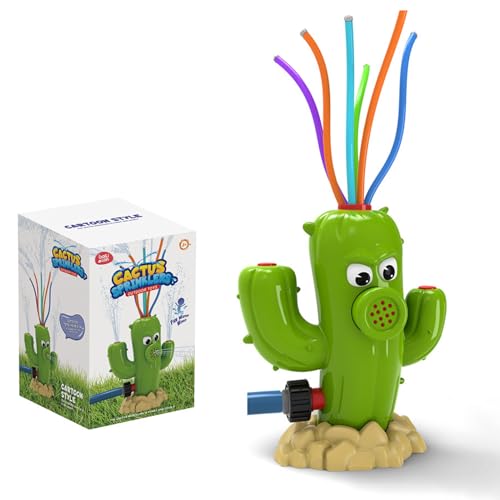 Hopeyhfm Kaktus rotierendes Wasserspray -Spielzeug, Kaktus -Sprinklerspielzeug mit Wackelrohr, Outdoor Sprinkler Kinder, Wasserspielzeug Garten Sprinkler, für Sommerspiel (Drehen) von HOPEYHFM