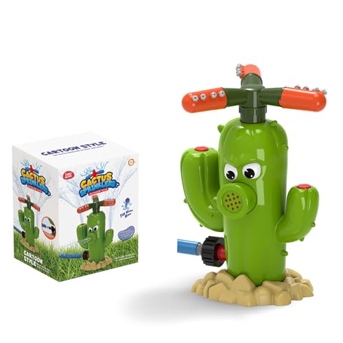 Hopeyhfm Kaktus rotierendes Wasserspray -Spielzeug, Kaktus -Sprinklerspielzeug mit Wackelrohr, Outdoor Sprinkler Kinder, Wasserspielzeug Garten Sprinkler, für Sommerspiel (Schwung) von HOPEYHFM